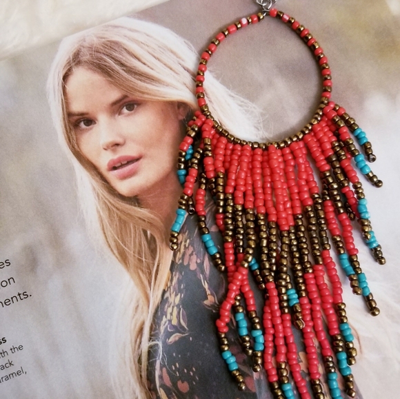 Bohemian Beads Tassel Earrings - Picture 5 of 14